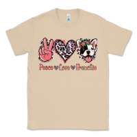 Mushroom Peace Love French Bulldog Classic Tee - Jasminsmagicworld
