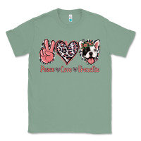 Sage Peace Love French Bulldog Classic Tee - Jasminsmagicworld