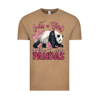 Vintage Coffee just a girl who loves pandas Vintage Tee - LillyAllenDesigns