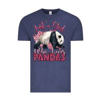 Vintage Denim just a girl who loves pandas Vintage Tee - LillyAllenDesigns
