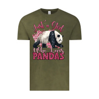 Vintage Olive just a girl who loves pandas Vintage Tee - LillyAllenDesigns