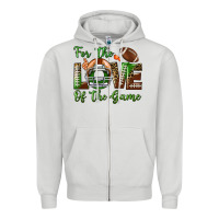 Dove Grey for the love of the game Zipper Hoodie - BundleAndBundleShop