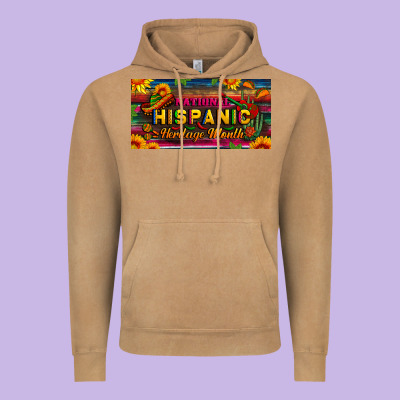 National Hispanic Heritage Month License Plate Vintage Hoodie Designed By Bundleandbundleshop