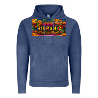 Vintage Denim national hispanic heritage month license plate Vintage Hoodie - BundleAndBundleShop