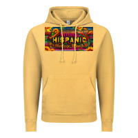 Vintage Mustard national hispanic heritage month license plate Vintage Hoodie - BundleAndBundleShop