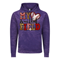 Cloud Purple my heart is on that field baseball Vintage Hoodie - Jasminsmagicworld