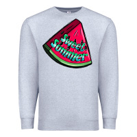Heather Grey sweet summer watermelon Premium Sweatshirt - NancyCooperArtShop