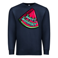 Navy sweet summer watermelon Premium Sweatshirt - NancyCooperArtShop