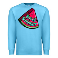 Ocean Blue sweet summer watermelon Premium Sweatshirt - NancyCooperArtShop