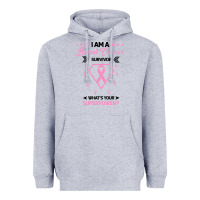 Heather Grey I am a Breast Cancer Survivor What is Your Superpower Heavyweight Hoodie - Bettercallsaul