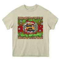Mossy Christmas school bus Heavy Core Tee - texasbilliewilder