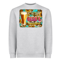 Heather Grey beer and sunshine Heavyweight Sweatshirt - Jasminsmagicworld