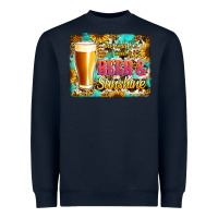 Navy beer and sunshine Heavyweight Sweatshirt - Jasminsmagicworld