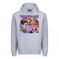 Heather Grey Nightmare before the coffee halloween Premium Hoodie - NancyCooperArtShop