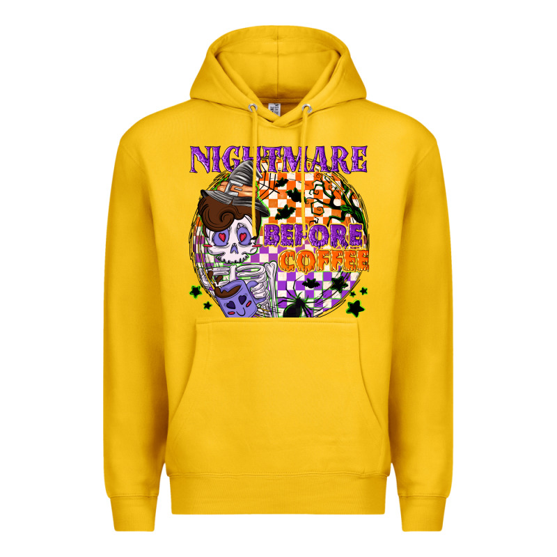 Nightmare Before The Coffee Halloween Premium Hoodie by NancyCooperArtShop | Teevron
