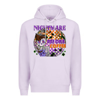 Lilac Nightmare before the coffee halloween Premium Hoodie - NancyCooperArtShop
