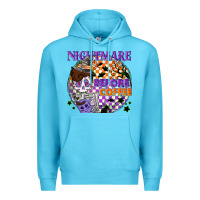 Ocean Blue Nightmare before the coffee halloween Premium Hoodie - NancyCooperArtShop