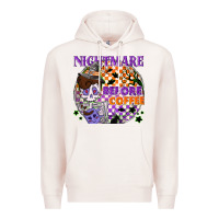 Pale Pink Nightmare before the coffee halloween Premium Hoodie - NancyCooperArtShop