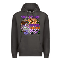 Smoke Nightmare before the coffee halloween Premium Hoodie - NancyCooperArtShop
