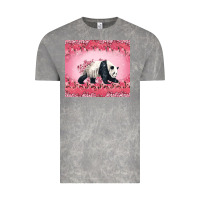 Cloud Rock Panda With Sakura Blooms Vintage Tee - LillyAllenDesigns