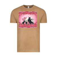 Vintage Camel Panda With Sakura Blooms Vintage Tee - LillyAllenDesigns