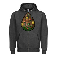 Charcoal Heather christmas  teardrop Zipper Hoodie - BundleAndBundleShop