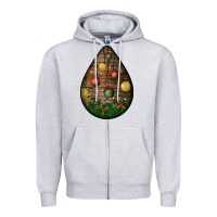 Heather Grey christmas  teardrop Zipper Hoodie - BundleAndBundleShop