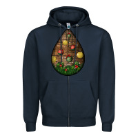 Navy christmas  teardrop Zipper Hoodie - BundleAndBundleShop