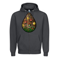 Smoke christmas  teardrop Zipper Hoodie - BundleAndBundleShop