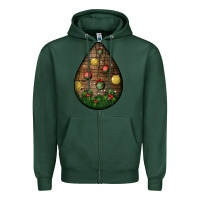 Sports Green christmas  teardrop Zipper Hoodie - BundleAndBundleShop