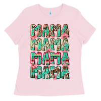 Bubblegum Pink mama mama mama mama Ladies Tee - Zillion Design Studio