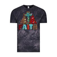 Cloud Black cross and christmas trees Vintage Tee - AdoDesignShop