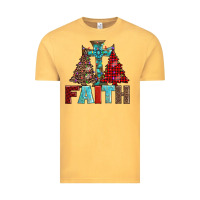 Vintage Mustard cross and christmas trees Vintage Tee - AdoDesignShop