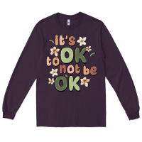Plum it's ok to not be ok Long Sleeve Tee - MaliasSmallBusiness