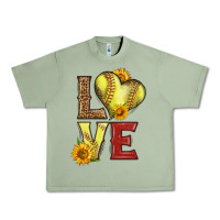Oil Green western love softball Urban Heavy Tee - LillyAllenDesigns