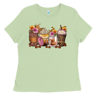 Matcha leopard rose glitter flowers coffee cups Ladies Tee - Zillion Design Studio
