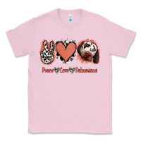 Bubblegum Pink Peace Love Dalmatians Classic Tee - Jasminsmagicworld