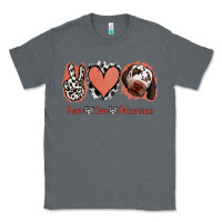 Charcoal Heather Peace Love Dalmatians Classic Tee - Jasminsmagicworld