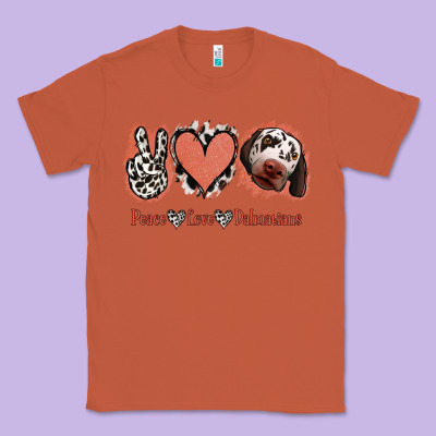 Peace Love Dalmatians Classic Tee Designed By Jasminsmagicworld