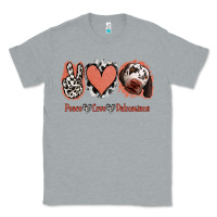 Heather Grey Peace Love Dalmatians Classic Tee - Jasminsmagicworld