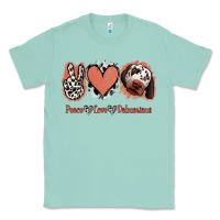 Seafoam Peace Love Dalmatians Classic Tee - Jasminsmagicworld