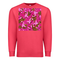 Cardinal breast cancer with ribbon and butterfly seamless p Premium Sweatshirt - texasbilliewilder