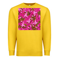 Lemon breast cancer with ribbon and butterfly seamless p Premium Sweatshirt - texasbilliewilder