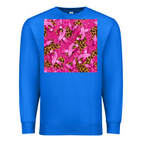 True Royal breast cancer with ribbon and butterfly seamless p Premium Sweatshirt - texasbilliewilder