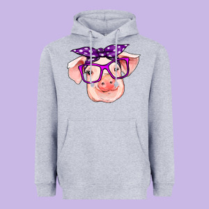 Pig With Bandana Heavyweight Hoodie Designed By Ranaportraitstore