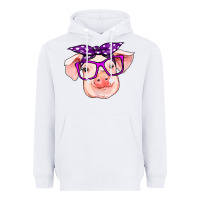 White pig with bandana Heavyweight Hoodie - RanaPortraitStore