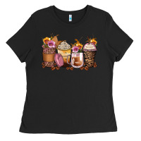Black leopard rose glitter flowers coffee cups Ladies Tee - Zillion Design Studio
