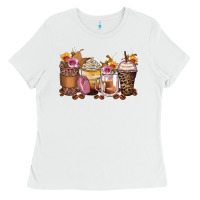 White leopard rose glitter flowers coffee cups Ladies Tee - Zillion Design Studio