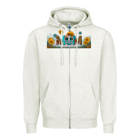 Oatmeal Heather american football mom libbey glass Zipper Hoodie - BundleAndBundleShop