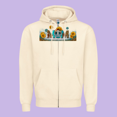 American Football Mom Libbey Glass Zipper Hoodie Designed By Bundleandbundleshop